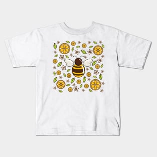 Honey Bee and Lemon | White Kids T-Shirt